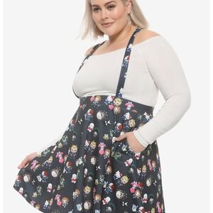 Hot Topic Character Print Dress - Black and Multicolor